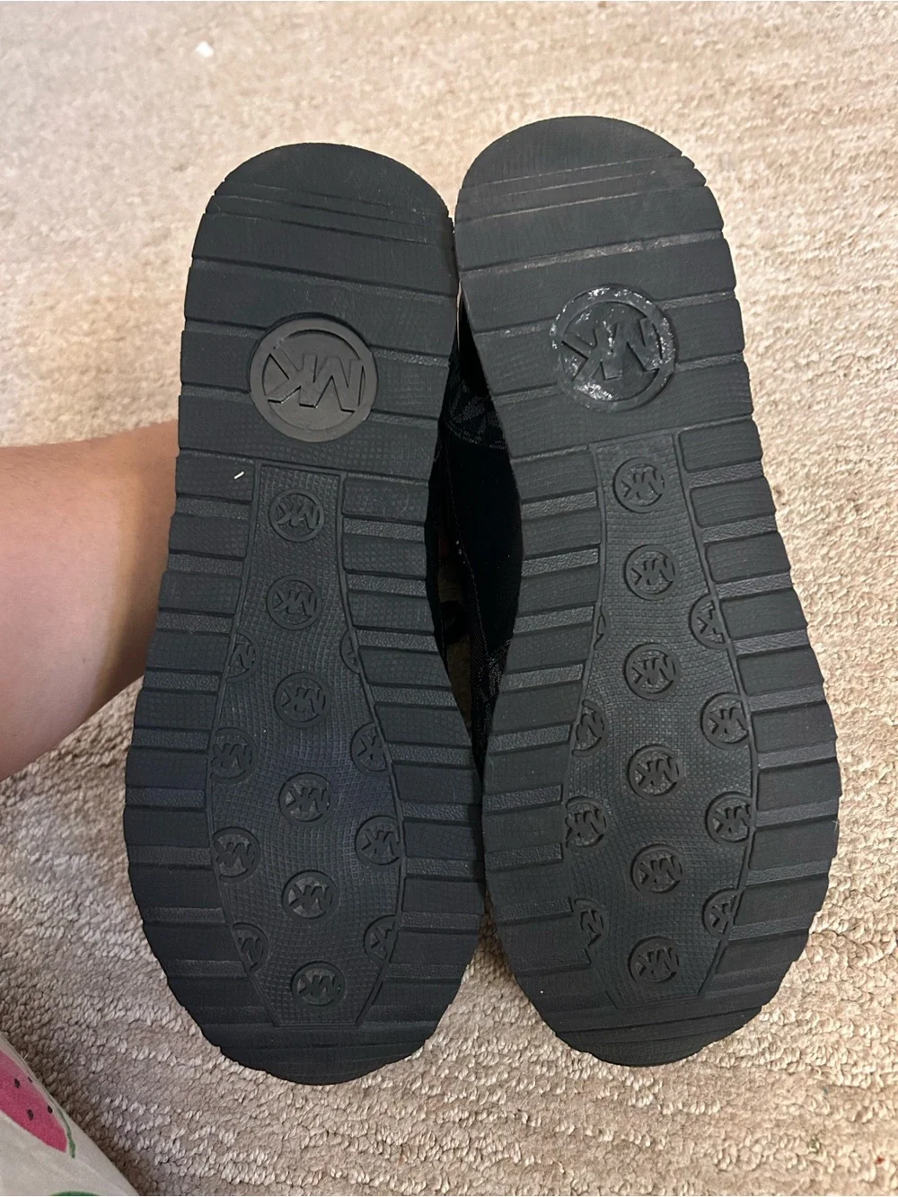 Michael Kors Women’s Black Logo-Accent Trainer Sneakers